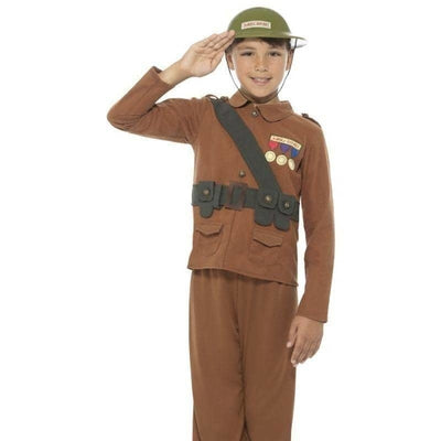 Horrible Histories Soldier Costume Kids Brown_1 sm-42996L
