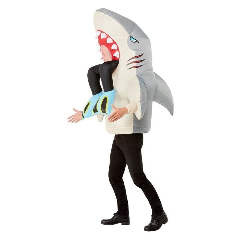 Inflatable Shark & Diver Costume Grey_2 