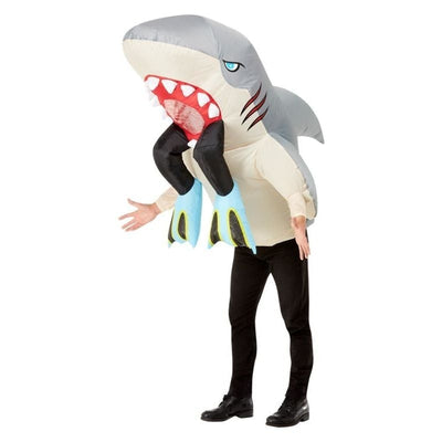 Inflatable Shark & Diver Costume Grey_1 sm-55023