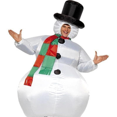 Inflatable Snowman Costume Adult White_1 sm-38155