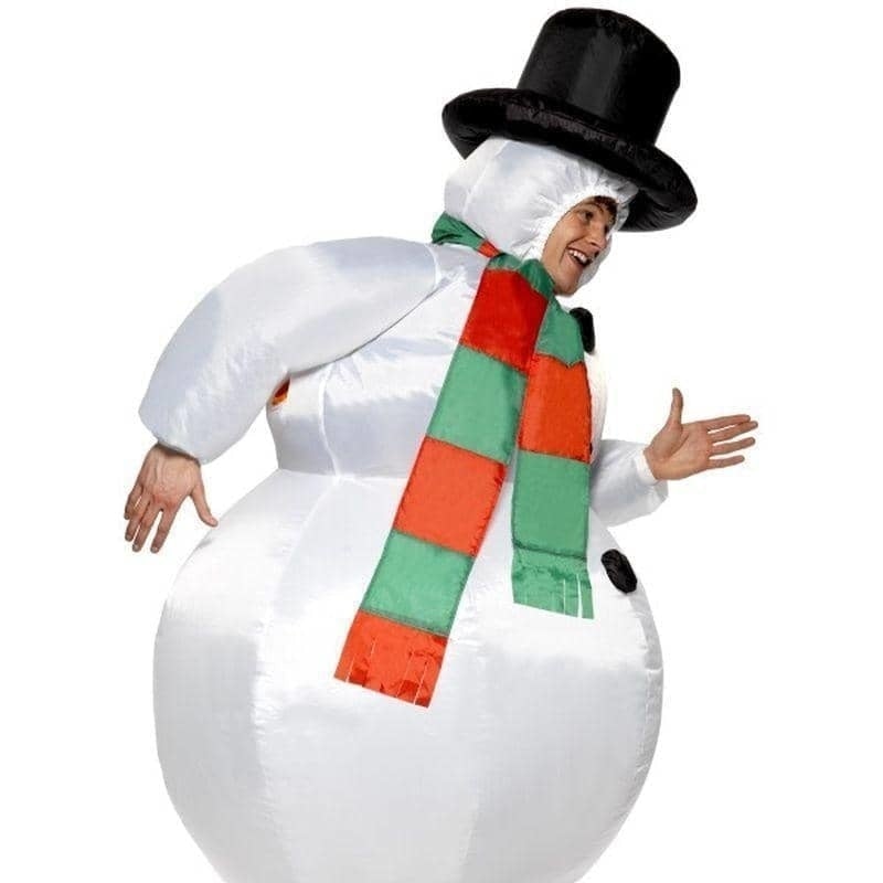 Inflatable Snowman Costume Adult White_3 