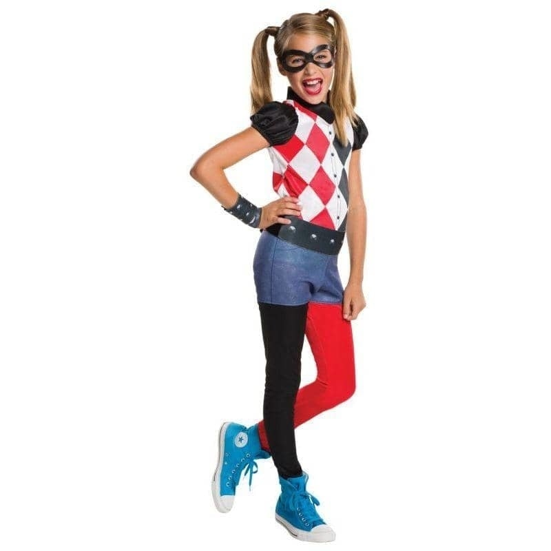 Harley Quinn Costume Kids DC Superhero Girls 2 rub-620744M MAD Fancy Dress