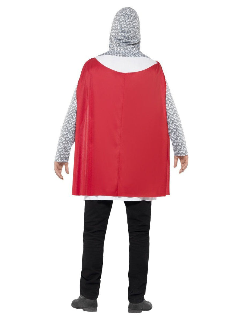 Knight Costume Adult White With Cape Belt Hood