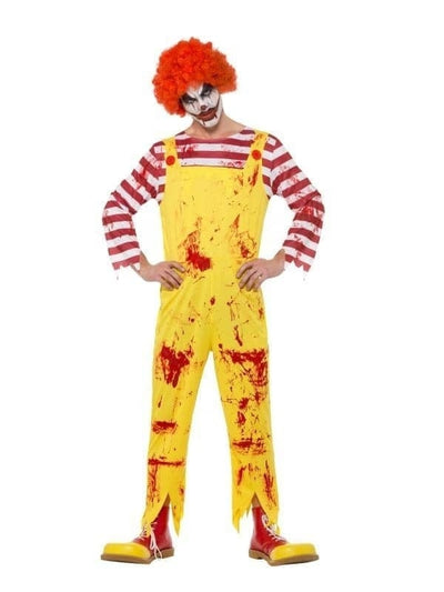 Kreepy Killer Clown Costume Adult Yellow with Red_1 sm-40328L