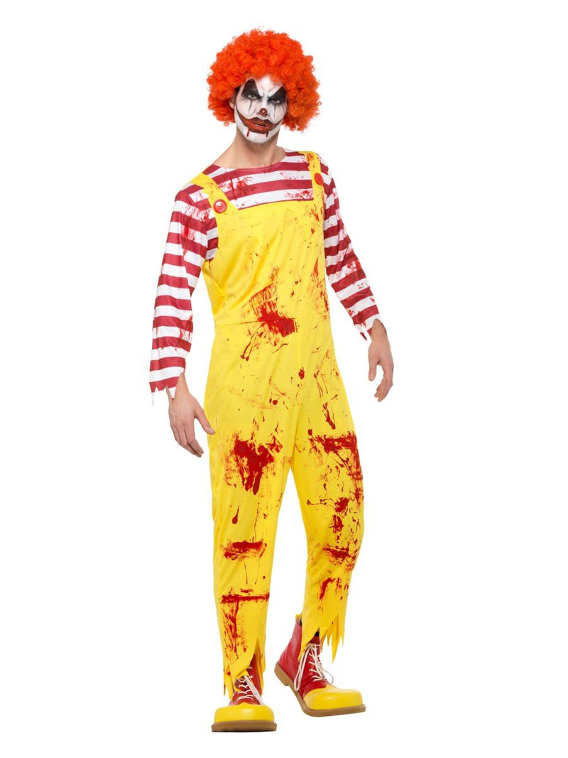 Kreepy Killer Clown Costume Adult Yellow with Red Jumpsuit