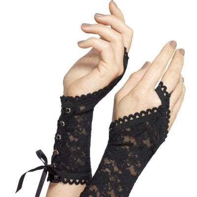 Lace Glovettes Adult Black_1 sm-45213