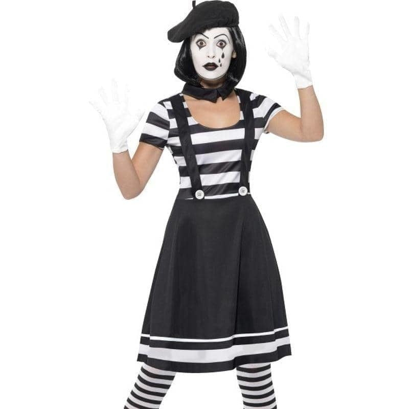 Lady Mime Artist Costume Adult Black_1 sm-24627M