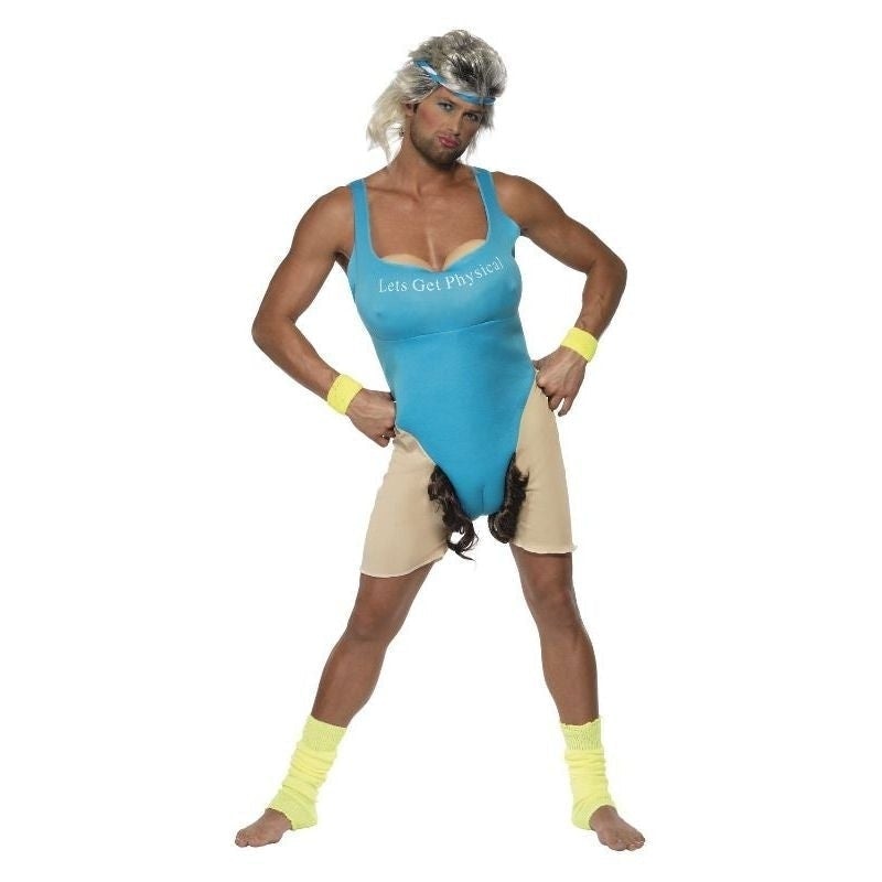 Lets Get Physical Work Out Costume Adult Blue Nude_2 