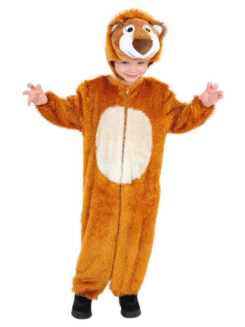 Lion Costume Kids Brown Jumpsuit with Hood