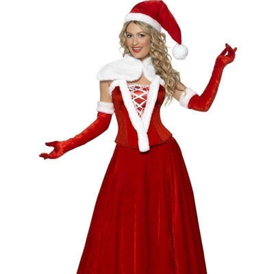 Luxury Miss Santa Costume Adult Red White_1 sm-36985M