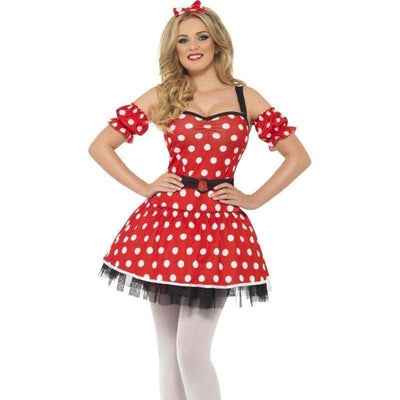 Madame Mouse Costume Adult Red White_1 sm-29609M