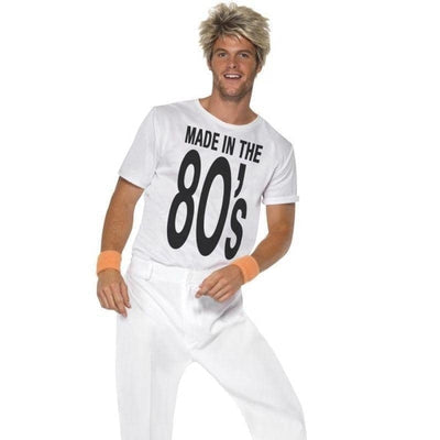 Made In 80s Costume Adult White Black_1 sm-38488L