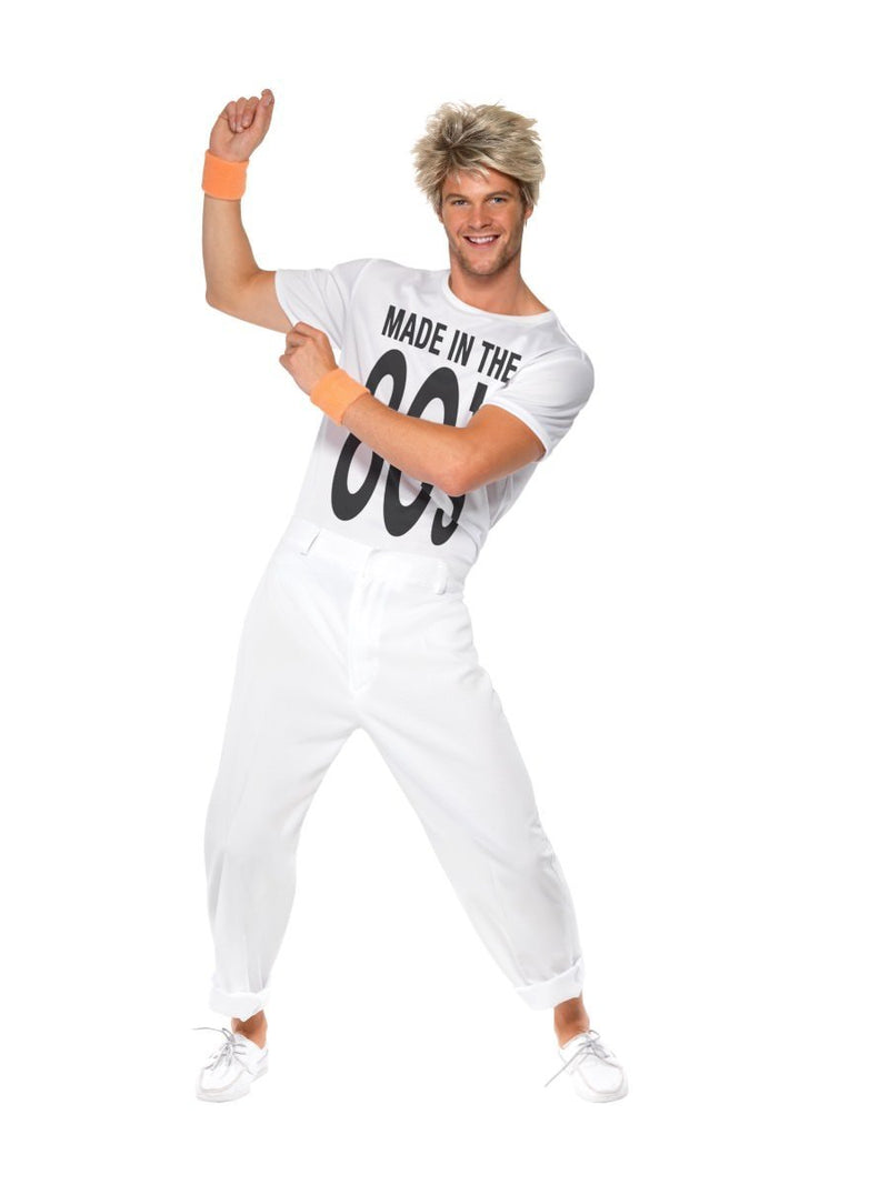 Made In 80s Costume Adult White Black