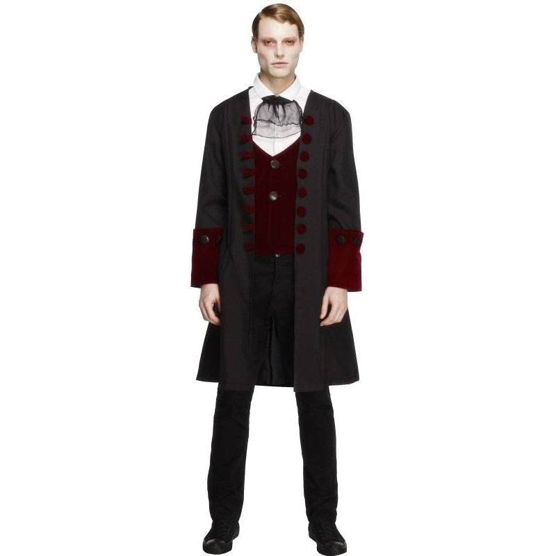 Male Fever Gothic Vamp Costume Adult Black Red_3 