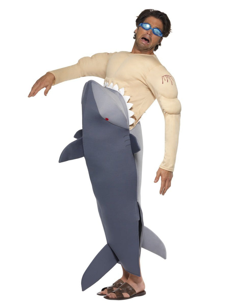 Man Eating Shark Costume Adult Grey Nude