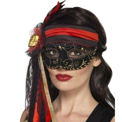 Masquerade Pirate Eyemask Adult Black_1 sm-44953