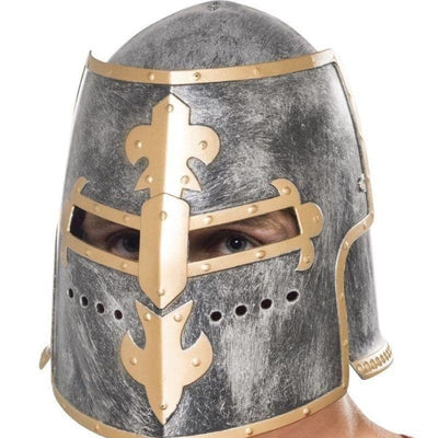 Medieval Crusader Helmet Adult Silver_1 sm-26570