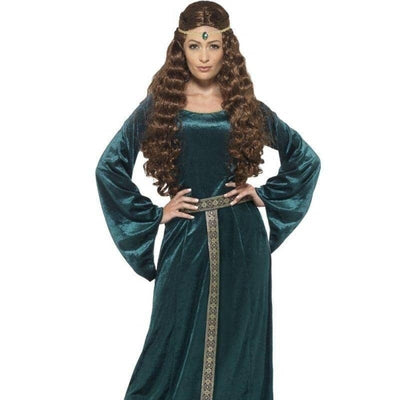 Medieval Maid Costume Adult Green_1 sm-45497M