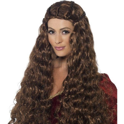 Medieval Princess Wig Adult Brown_1 sm-43661