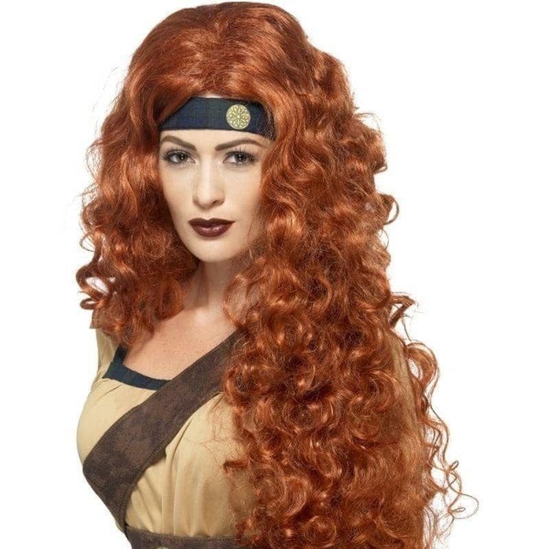 Medieval Warrior Queen Wig Adult Auburn_1 sm-43660