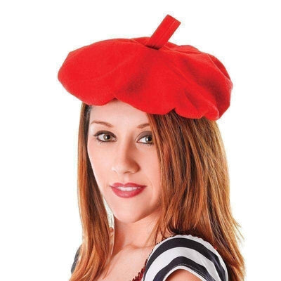 Mens French Beret Red Hats Male Halloween Costume_1 BH111