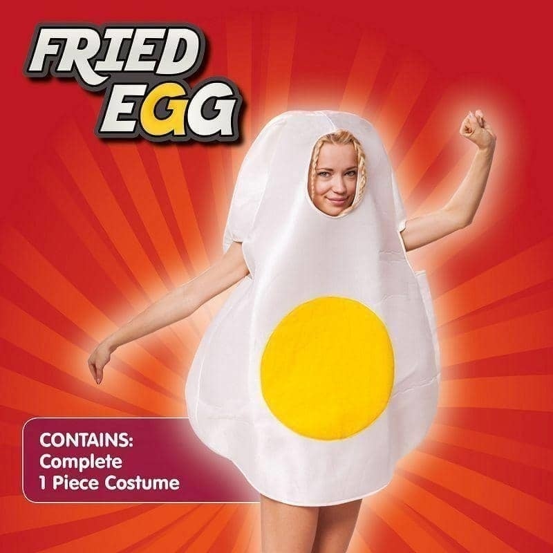 Mens Fried Egg Adult Costume Male Halloween_2 