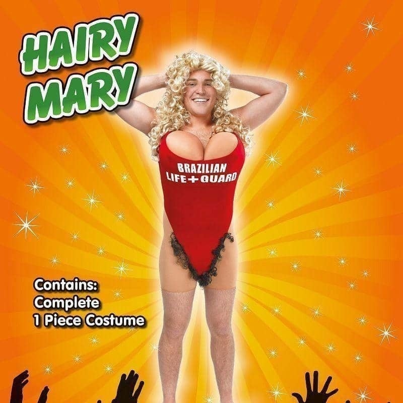 Mens Lifeguard Hairy Mary Adult Costume Male Halloween_2 