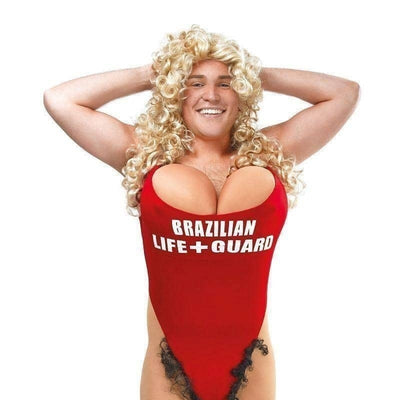Mens Lifeguard Hairy Mary Adult Costume Male Halloween_1 AC797