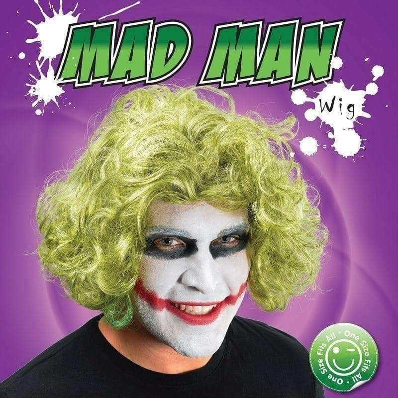 Mens Mad Man Wigs Male Halloween Costume_2 