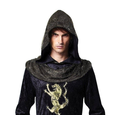 Mens Medieval Prince Hooded Robe Adult Costume Male_1 AC511
