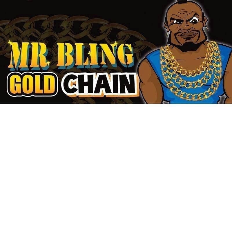 Mens Mr Bling Gold Chain Costume Accessories Male Halloween_2 