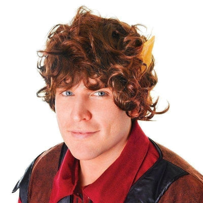 Mens Mythical Boy Wig With Ears Hobbit Wigs Male Halloween Costume_1 BW790