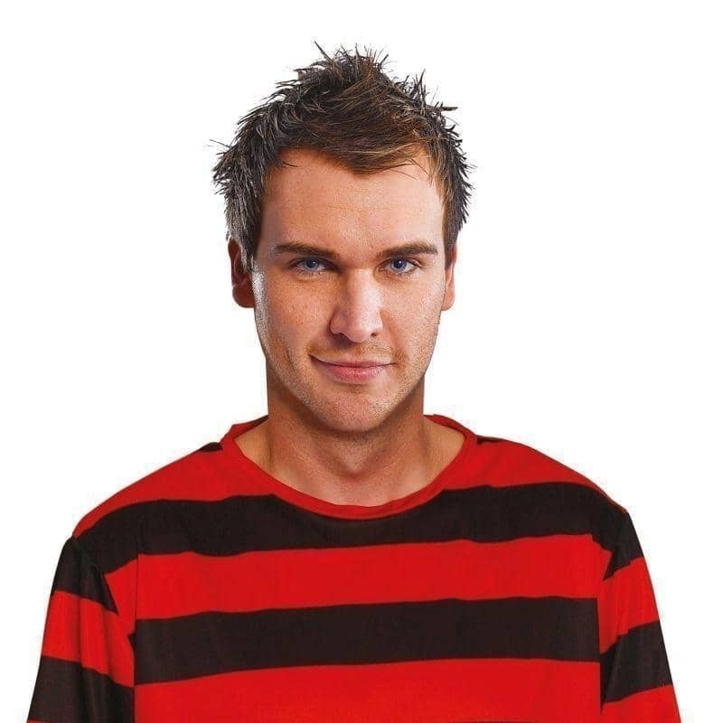 Mens Red Black Jumper Dennis The Menace Adult Costume Male Halloween_1 AC068