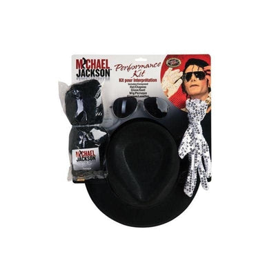 Michael Jackson Costume Accessory Kit With Wig_1 rub-5340NS