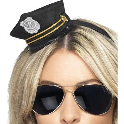 Mini Cop Hat Adult Black_1 sm-22740
