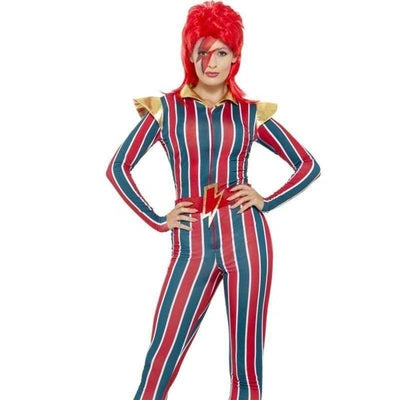 Miss Space Superstar Ziggy Costume Adult Red Blue 1 sm-43859M MAD Fancy Dress