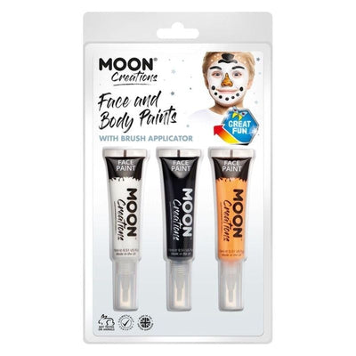 Moon Creations Face & Body Paints and Brush Snowman Set_1 sm-C01761