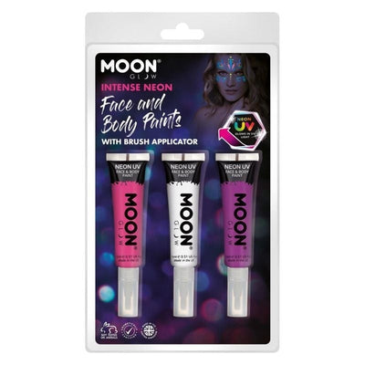 Moon Glow Intense Neon UV Face Paint and Brush_1 sm-M03222