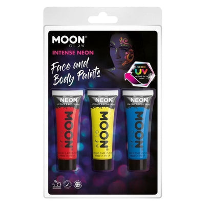 Moon Glow Intense Neon UV Face Paint Red_1 sm-M33670