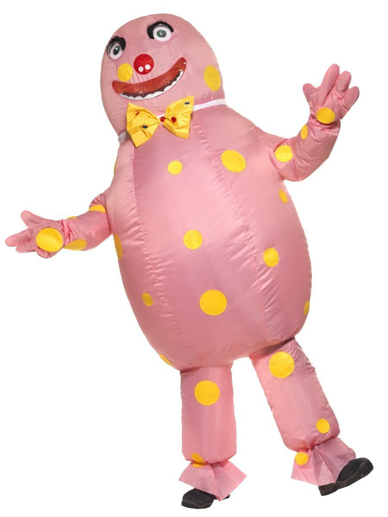 Mr Blobby Costume Licensed Adult Pink Yellow Inflatable