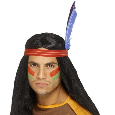 Native American Inspired Brave Wig Adult Black_1 sm-42189