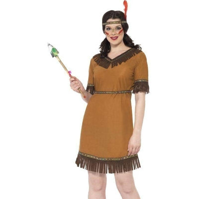 Native American Inspired Maiden Costume Adult Tan_1 sm-20458M