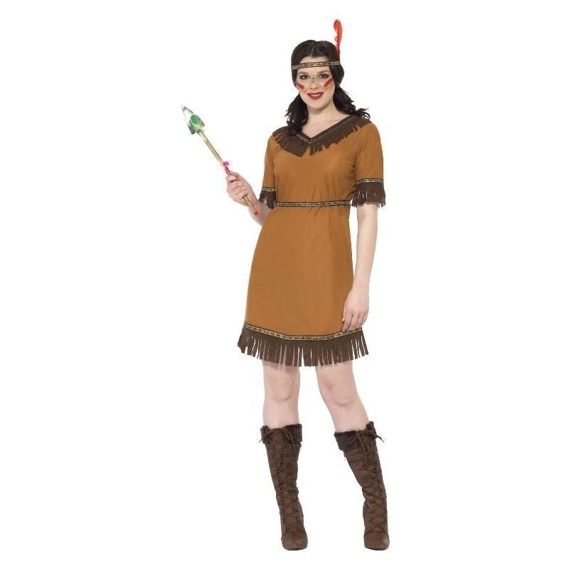 Native American Inspired Maiden Costume Adult Tan_3 sm-20458S