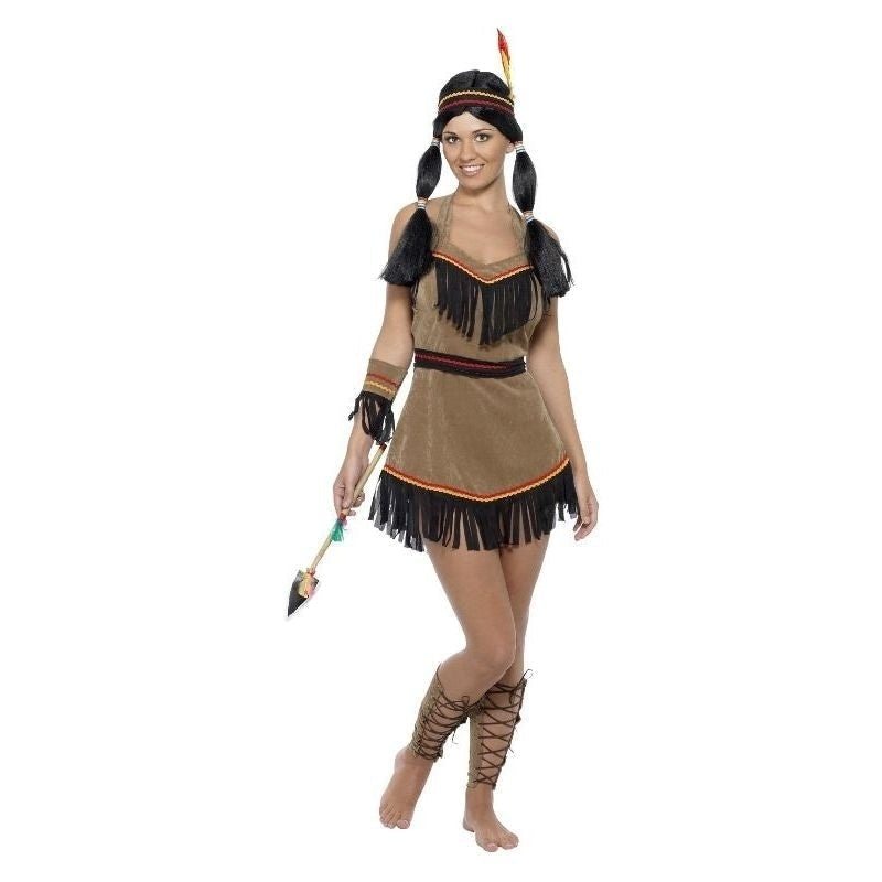 Native American Inspired Woman Costume Adult Brown_3 