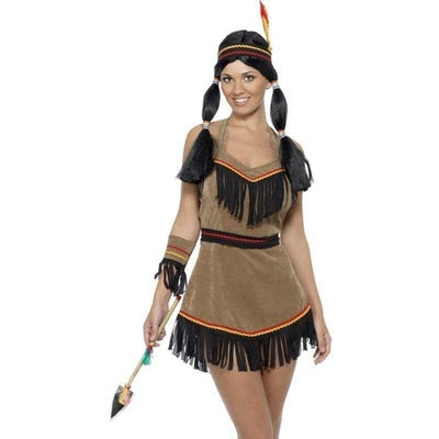 Native American Inspired Woman Costume Adult Brown_1 sm-31882M