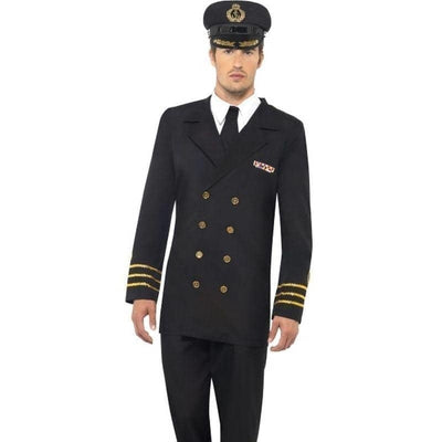 Navy Officer Costume Adult Black Suit_1 sm-38818L