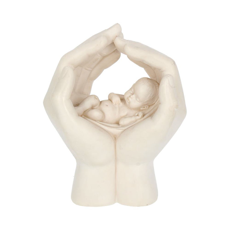 Large Shelter Baby in Cradled Hand Figurine 17.5cm