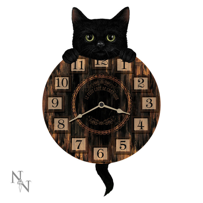Kitten Tickin Cat Pendulum Clock