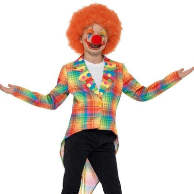 Neon Tartan Clown Tailcoat Child Multi_1 sm-49822L