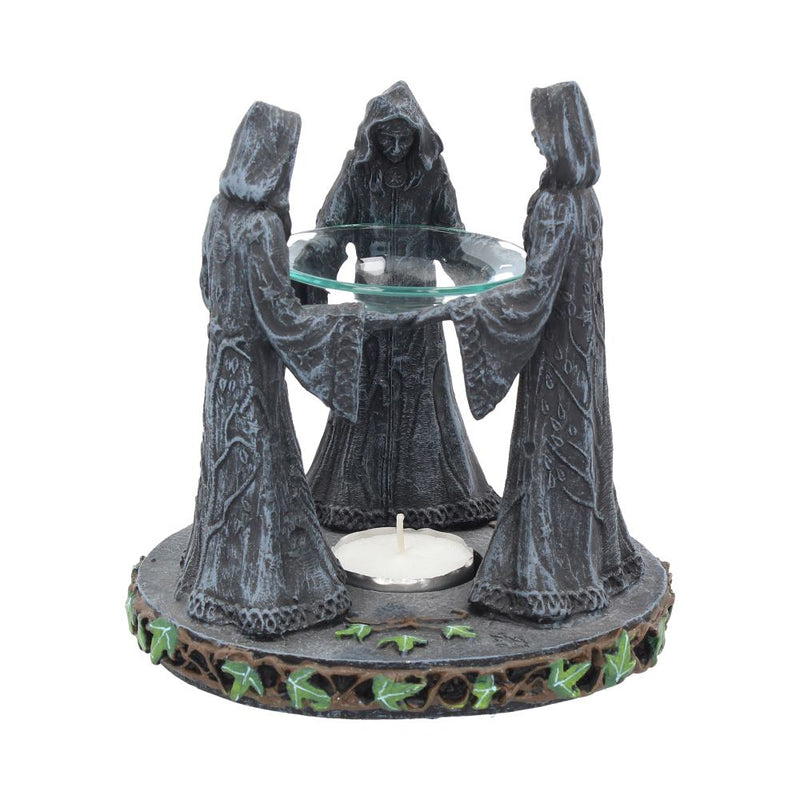 Pagan Magik Circle Triple Moon Oil Burner 16cm